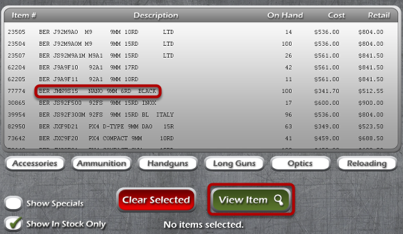 View And Compare Items